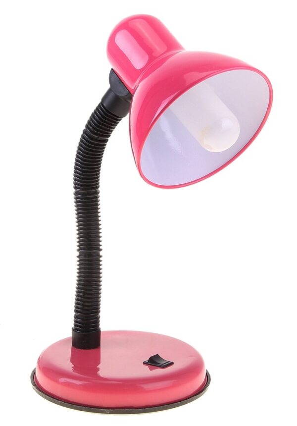 739295 Настольная лампа с кнопкой, розовая